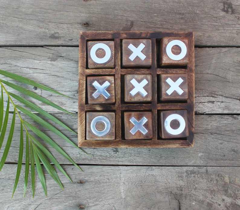 wooden tic tac toe perfect gifting for birthday | Tic Tac Toe Game for Kids and Family Board Games | table top Nought | board game
